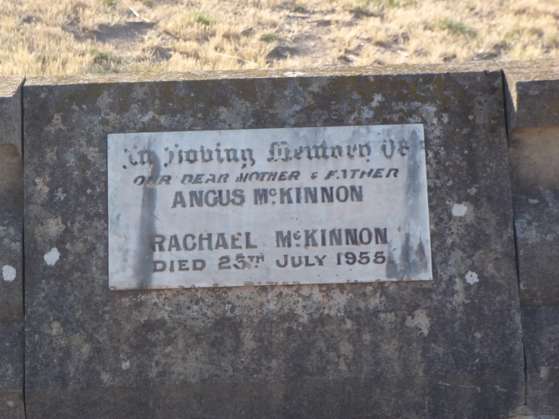 Grave of Angus and Rachel McKinnon