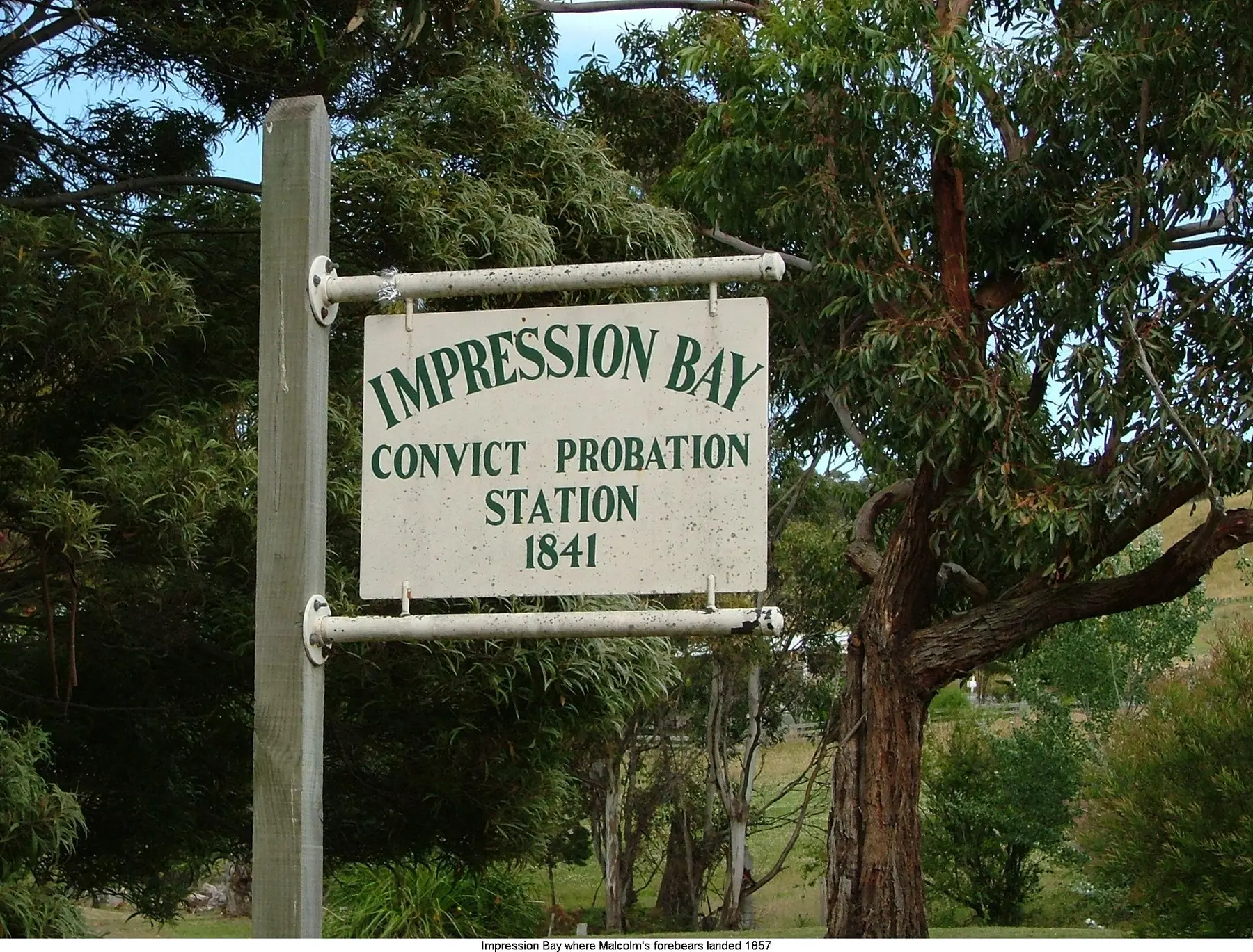 Impression Bay sign at Premaydena