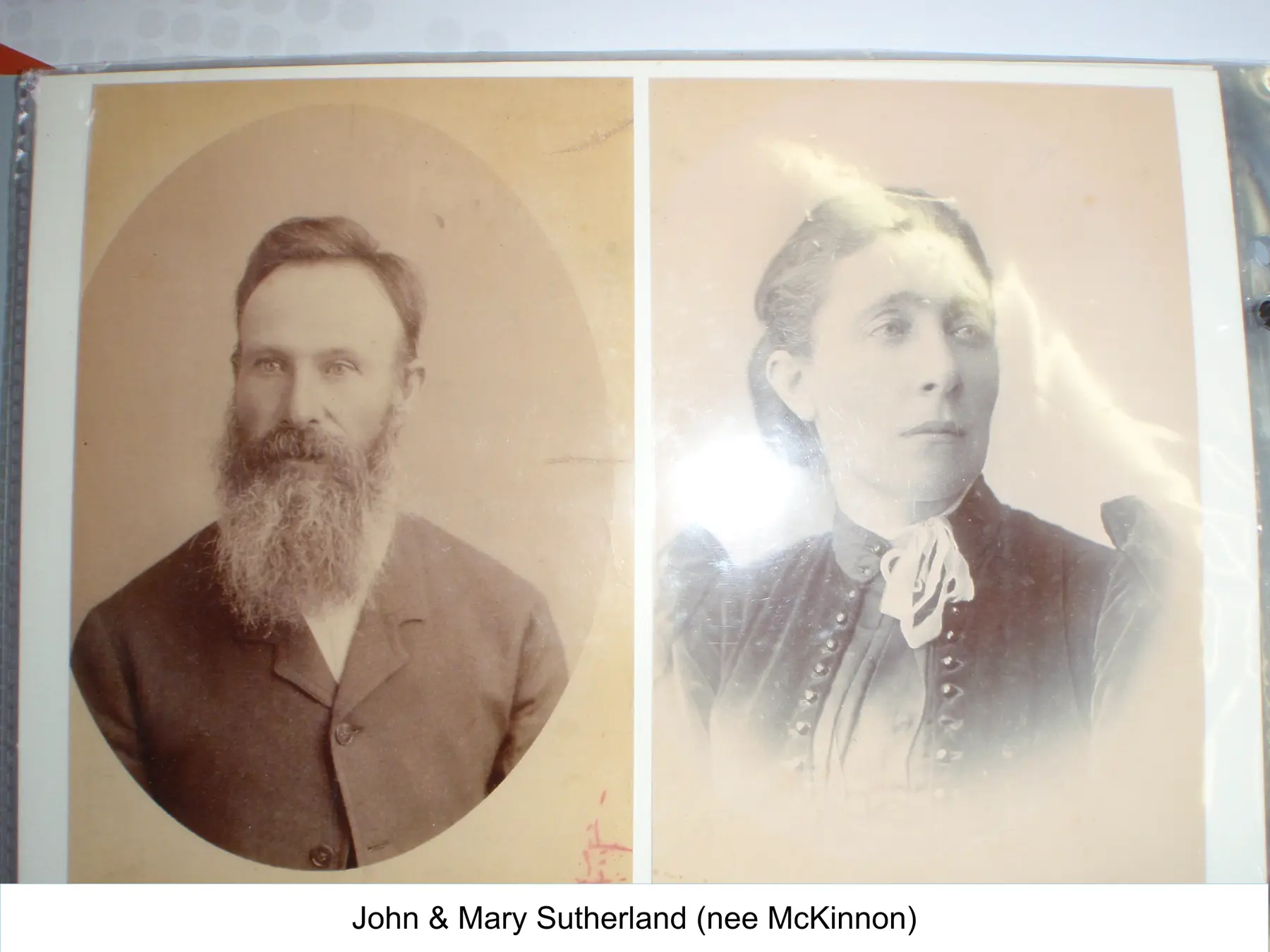 Portraits of John Sutherland and Mary Sutherland, born McKinnon