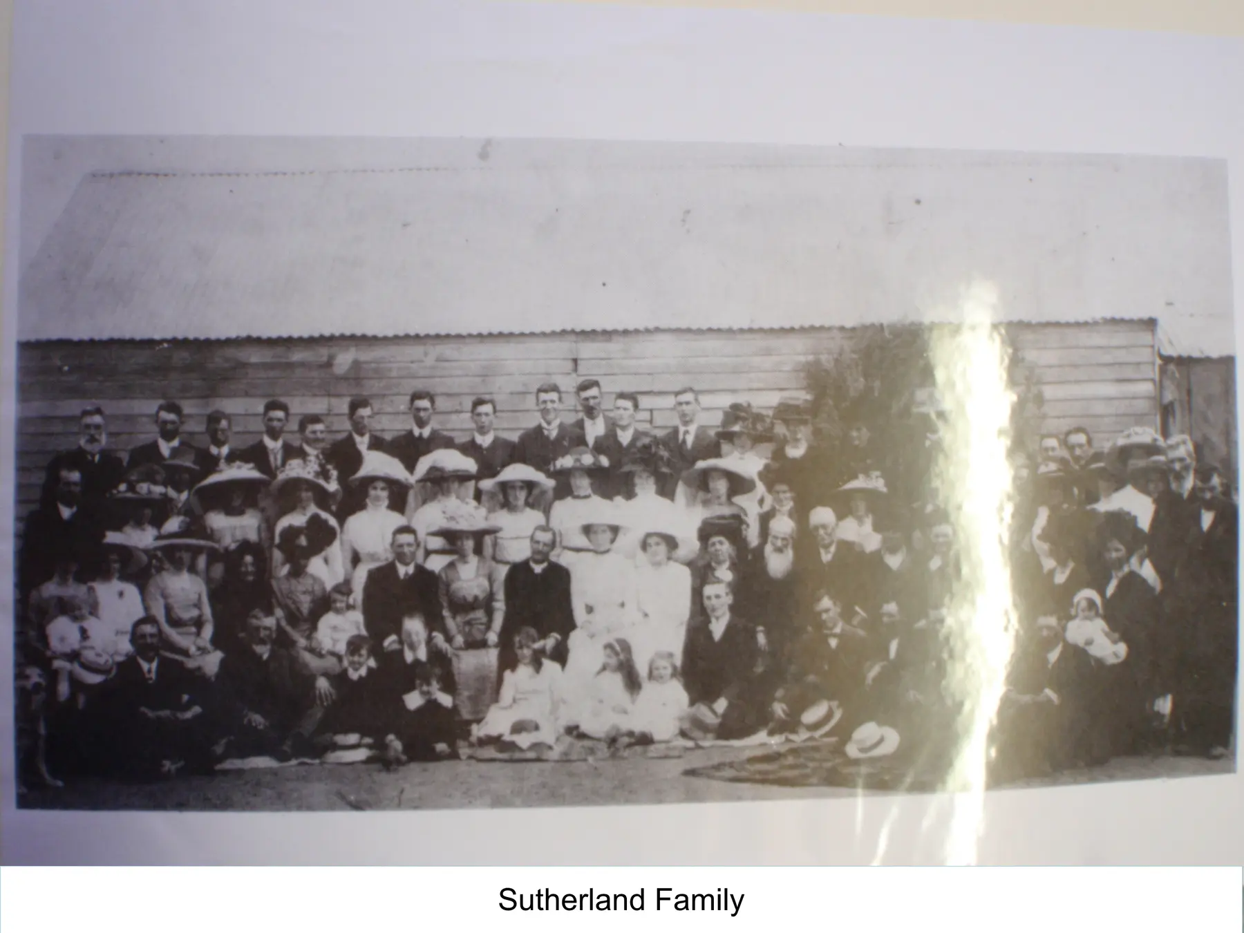 The Sutherland family gathered for a photograph