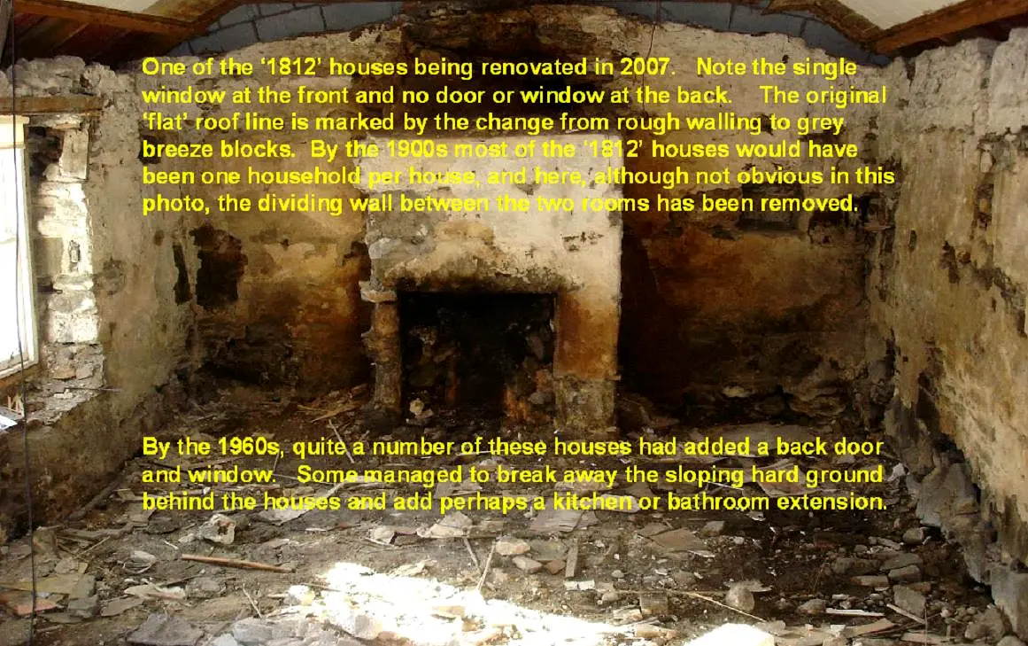Interior of an Arinagour stone cottage built around 1812, photographed during renovation in 2007