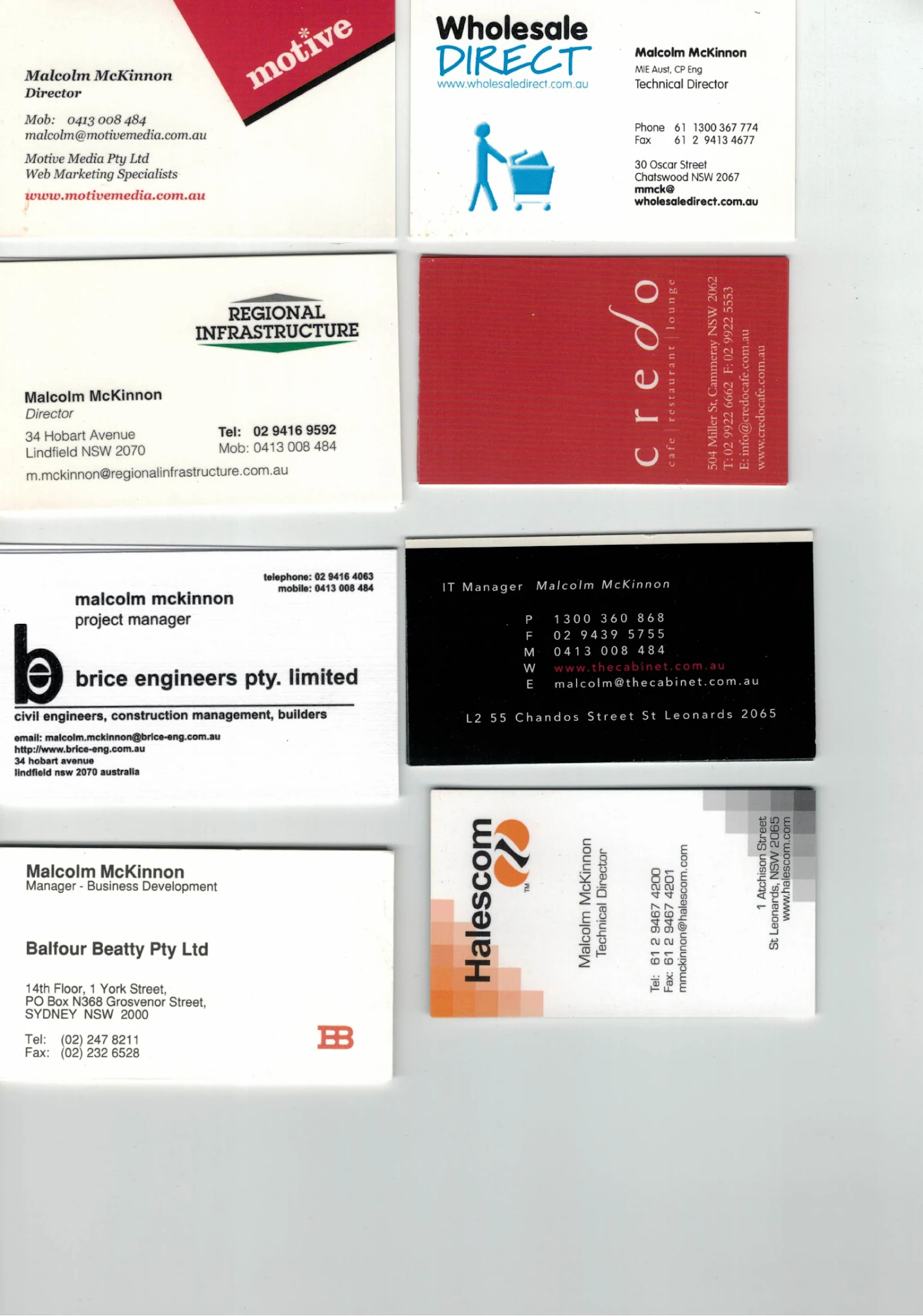Appendix B — Business cards